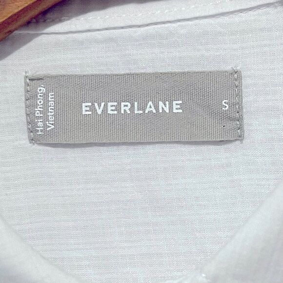 Everlane Oversized Textured Camp Short Sleeve Shirt w/ Chest Pockets Size Small - Picture 4 of 7
